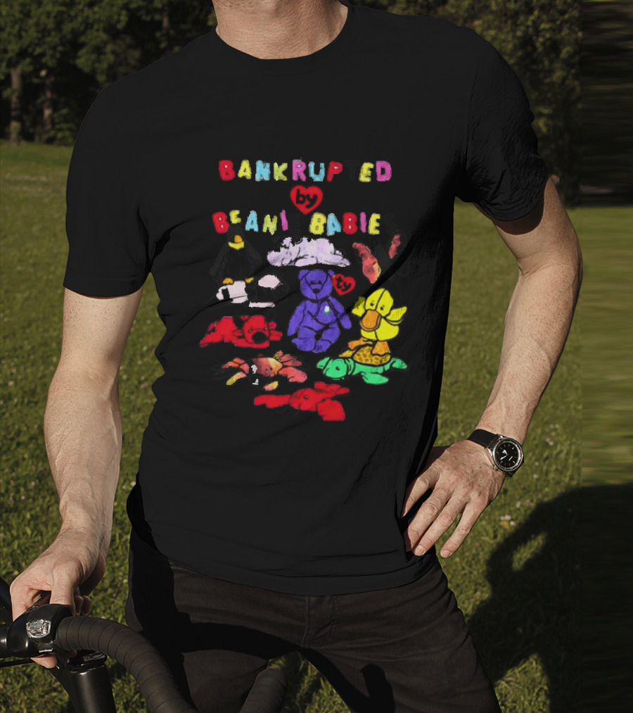 Bankrupted By Beanie Babies Heart Colorful Collection T-Shirt