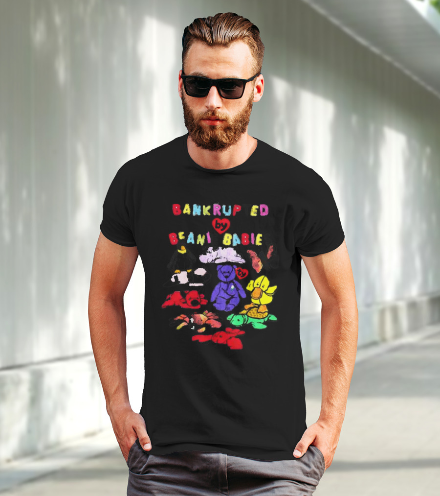 Bankrupted By Beanie Babies Heart Colorful Collection T-Shirt