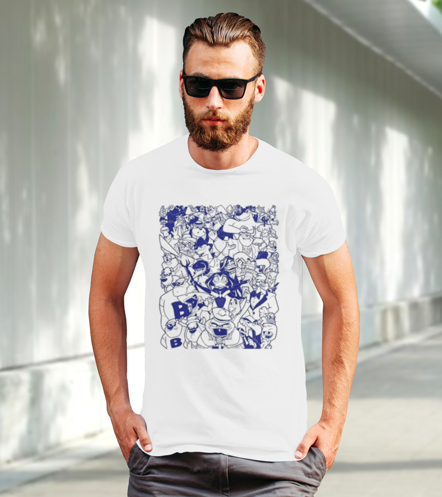 Duck Villains Dark Blue Ensemble By Brian Danger T-Shirt