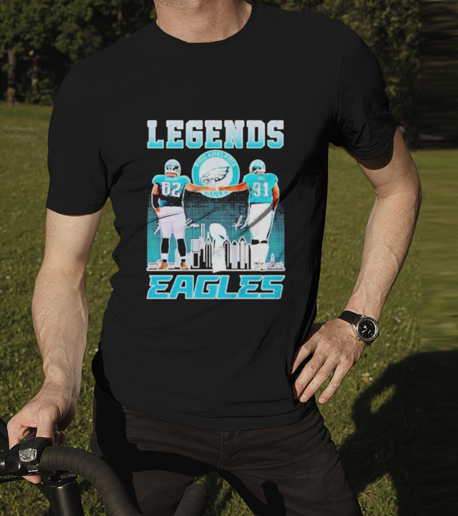 Legends Eagles 62 91 Philadelphia Football Players T-Shirt
