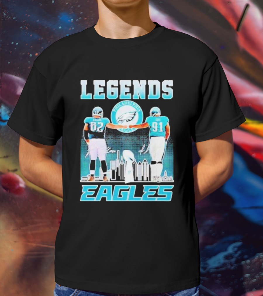 Legends Eagles 62 91 Philadelphia Football Players T-Shirt