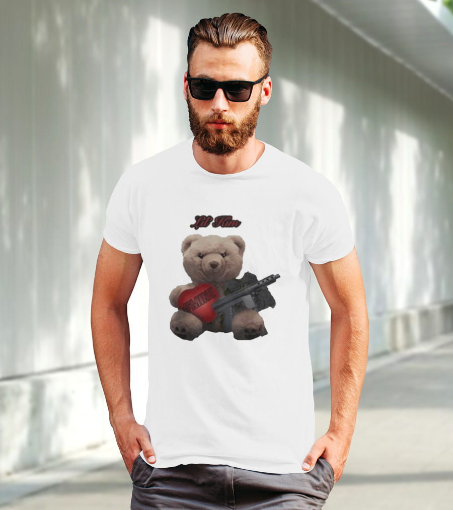 Lil Kim #Mine Teddy Bear With Gun T-Shirt