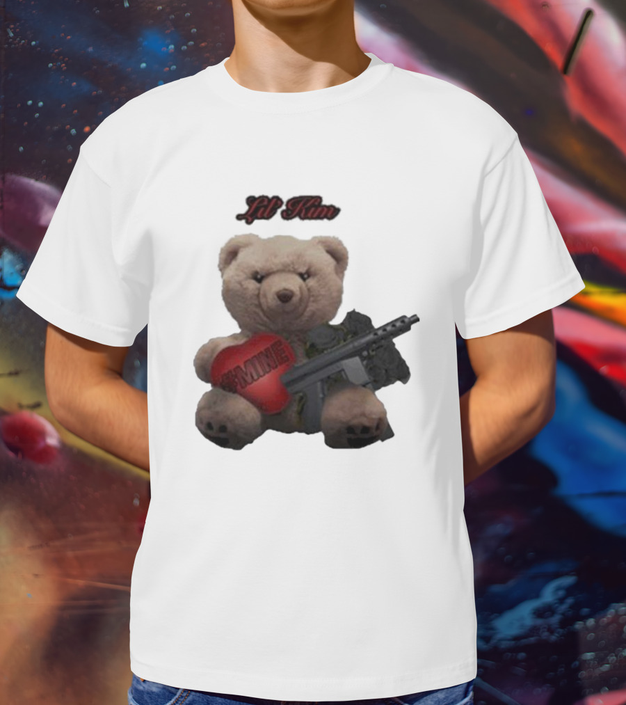 Lil Kim #Mine Teddy Bear With Gun T-Shirt