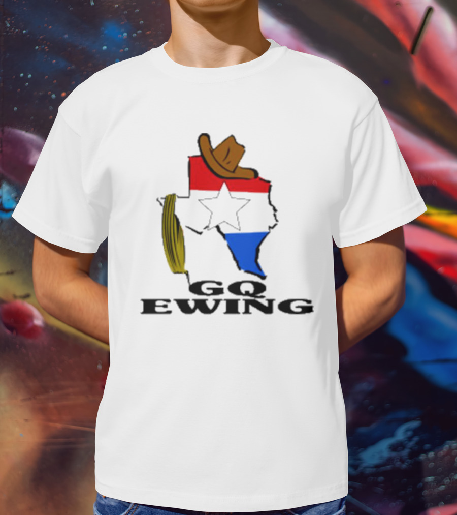 Lone Star GQ Ewing Texas Hat Star Colors T-Shirt