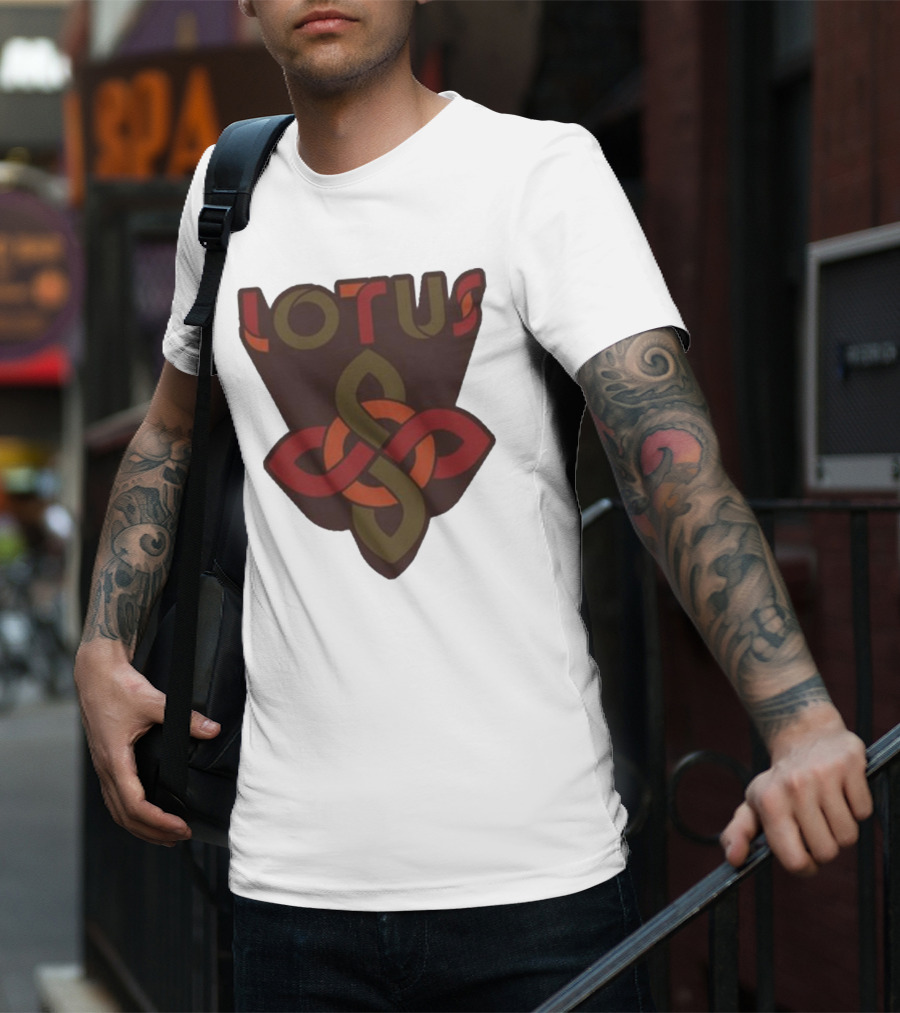 Lotus Celtic Knot Brown Red Green T-Shirt