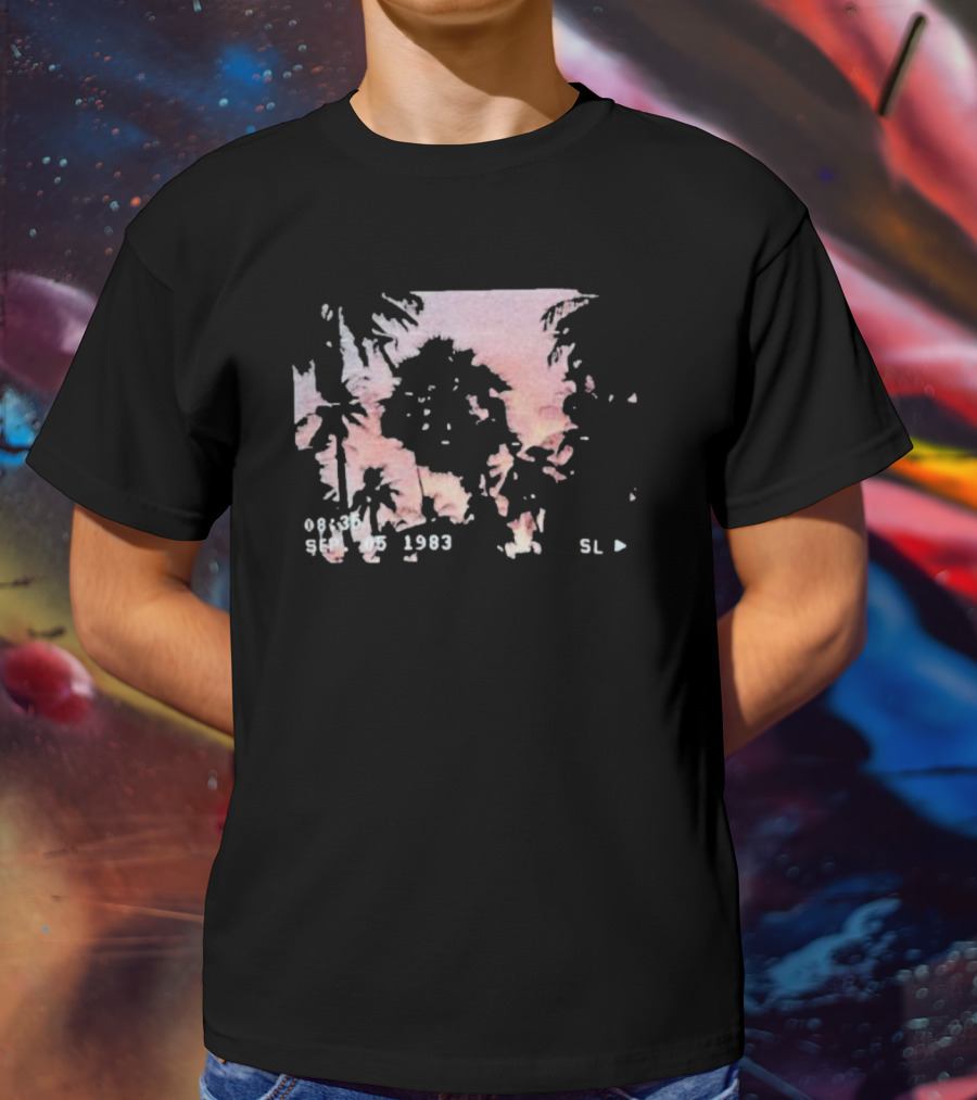 08:35 Sep 05 1983 SL Sunset With Palm Trees T-Shirt