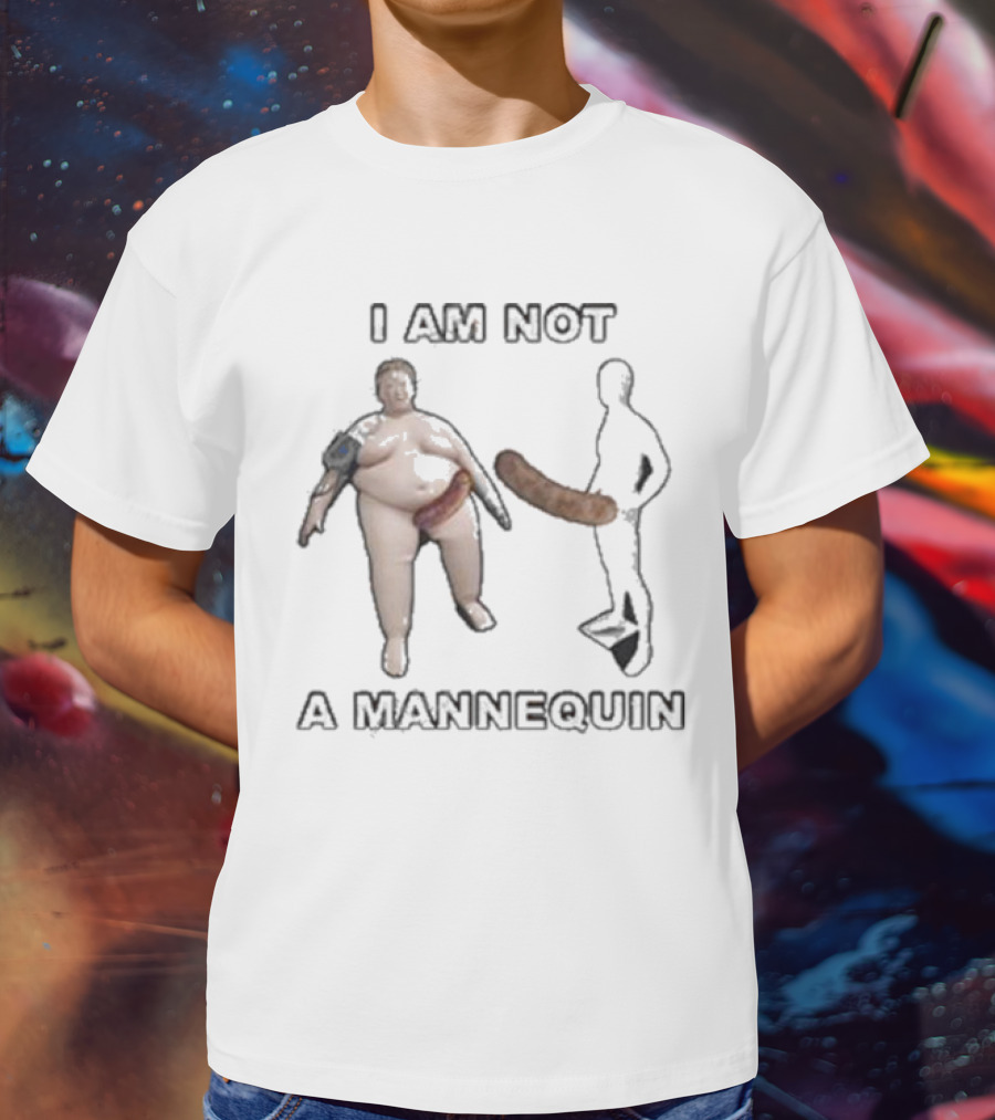 Lucca International Store I Am Not A Mannequin Sausages T-Shirt
