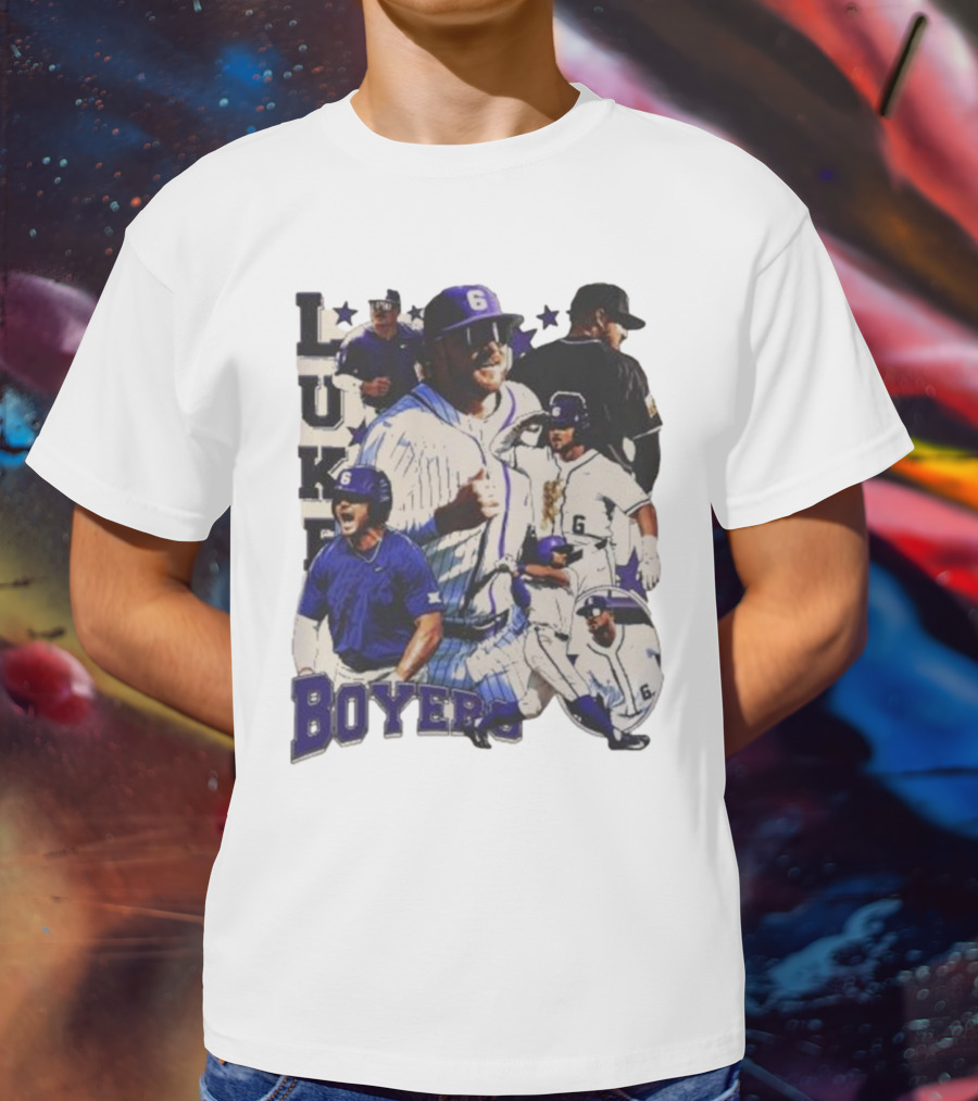 Luke Boyers TCU Horned Frogs Baseball 6 Multi-Action Highlights T-Shirt