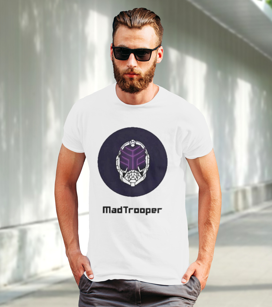 Madtrooper Helmet With Neon Purple Light T-Shirt
