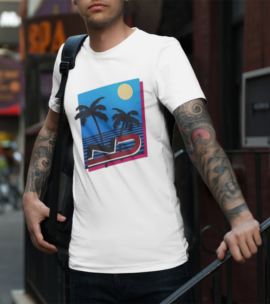 ND Natalie Decker Sunshine Season Palm Trees Moonlit Vibes T-Shirt