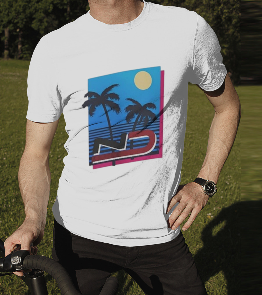 ND Natalie Decker Sunshine Season Palm Trees Moonlit Vibes T-Shirt