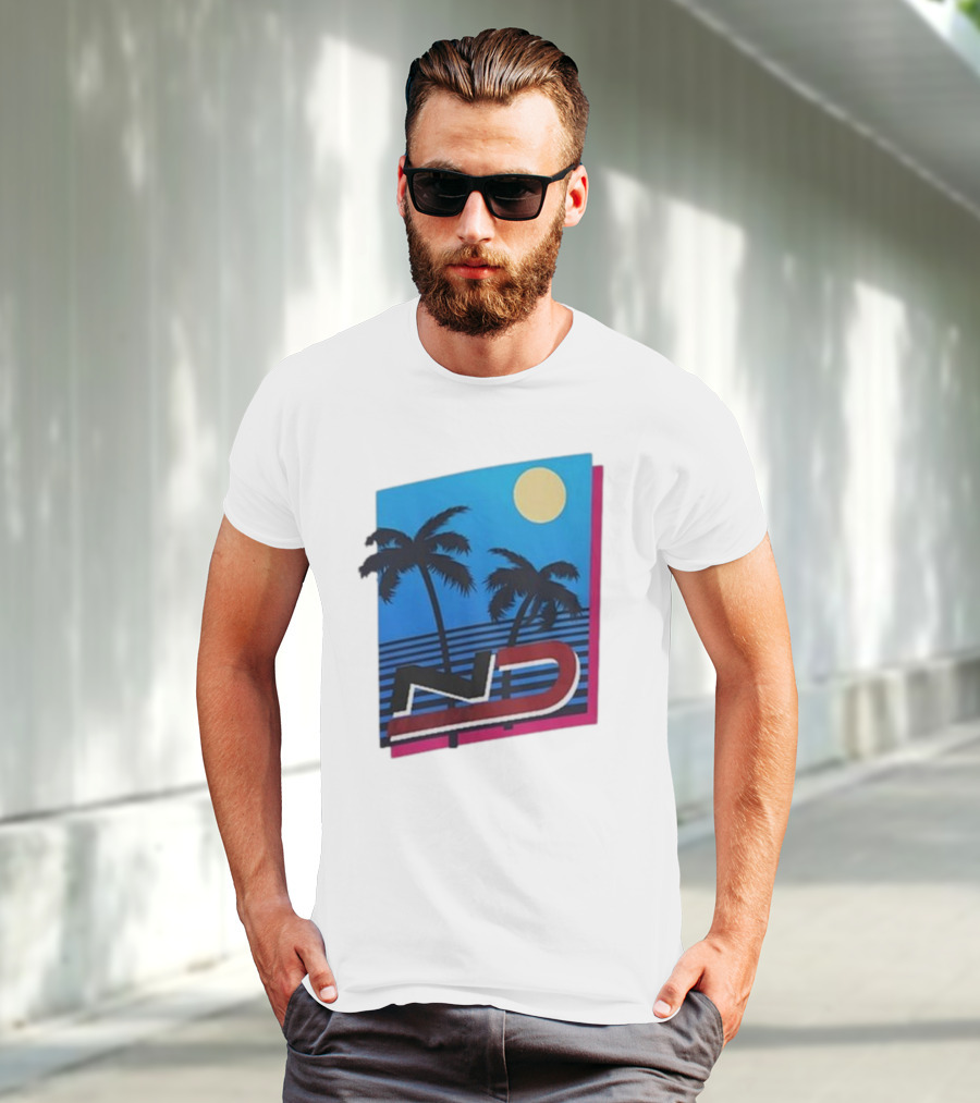 ND Natalie Decker Sunshine Season Palm Trees Moonlit Vibes T-Shirt