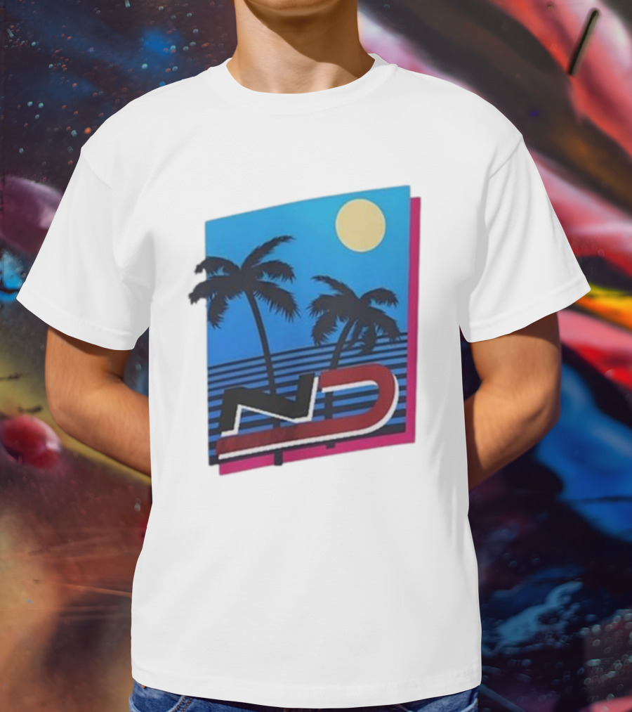 ND Natalie Decker Sunshine Season Palm Trees Moonlit Vibes T-Shirt