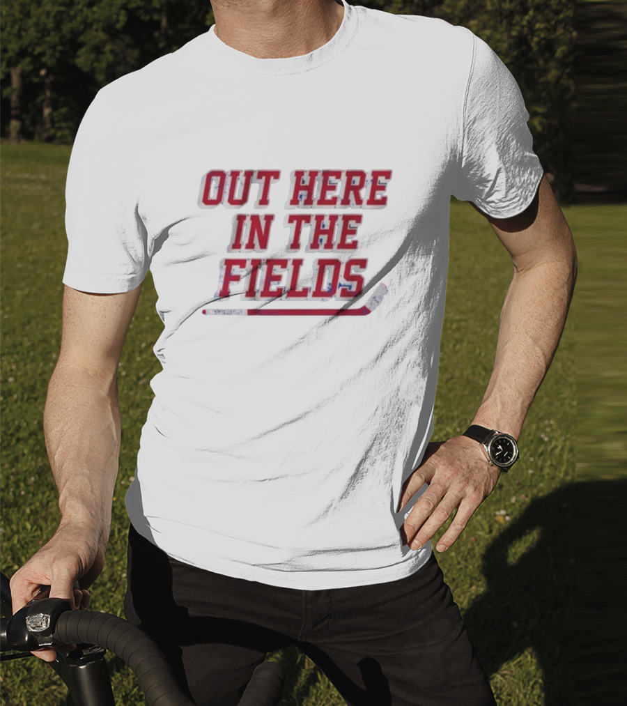 Out Here In The Fields New York Hockey T-Shirt