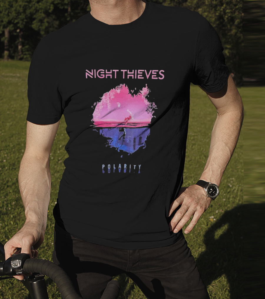 Night Thieves Polarity Pink And Blue Reflection Scene T-Shirt
