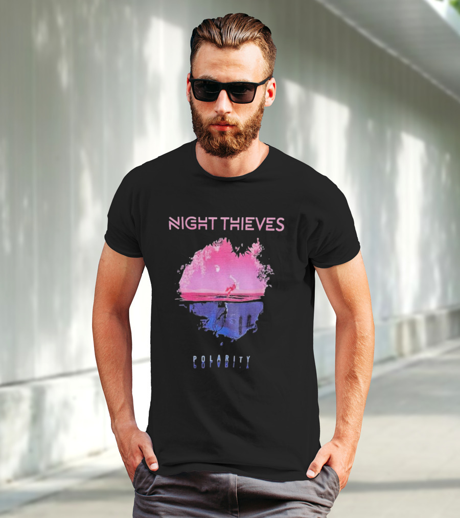 Night Thieves Polarity Pink And Blue Reflection Scene T-Shirt
