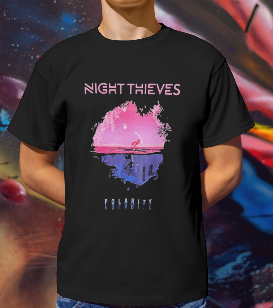 Night Thieves Polarity Pink And Blue Reflection Scene T-Shirt