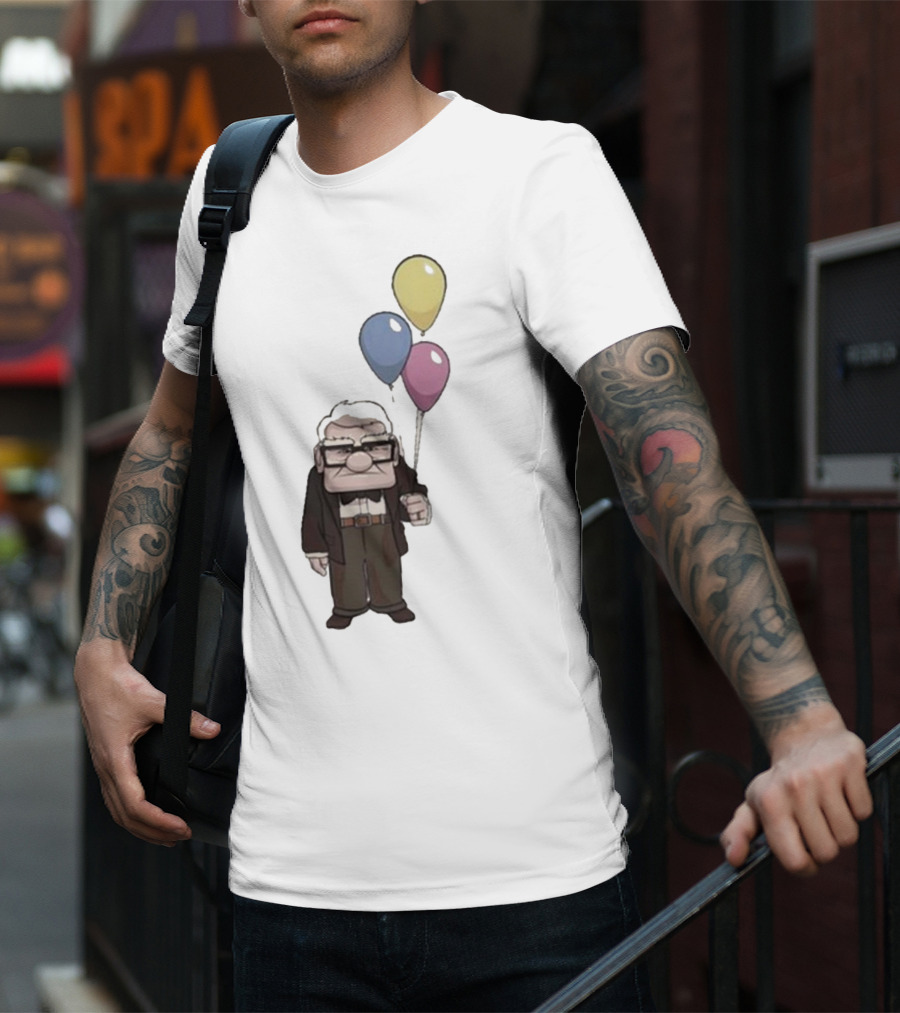 Nika Carl Fredricksen From Up Costume Geno Balloons Character T-Shirt