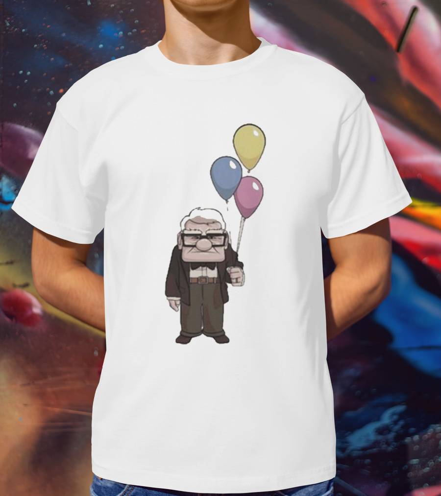 Nika Carl Fredricksen From Up Costume Geno Balloons Character T-Shirt