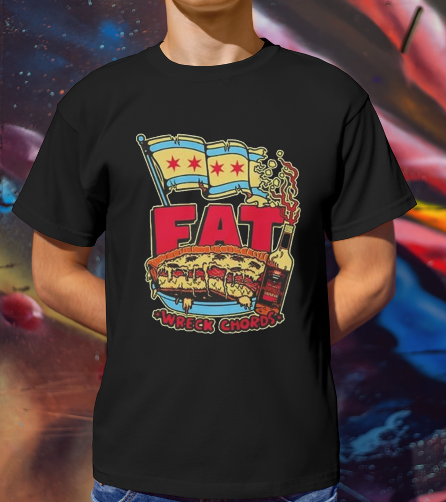 Fat Wreck Chords Chicago IL Deep Dish Pizza And Whiskey September 19 T-Shirt