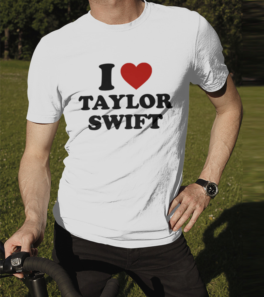 I Love Taylor Swift Red Heart Pin T-Shirt