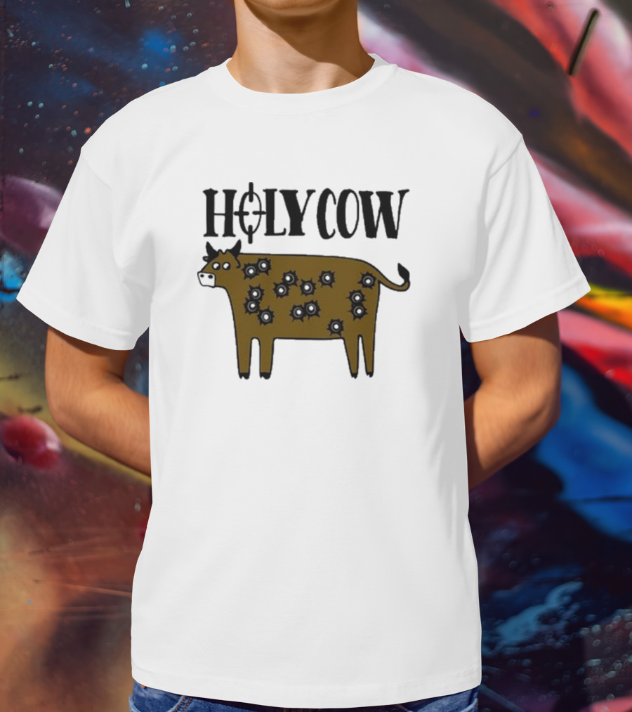 Kentucky Ballistics Holy Cow With Bullet Holes T-Shirt
