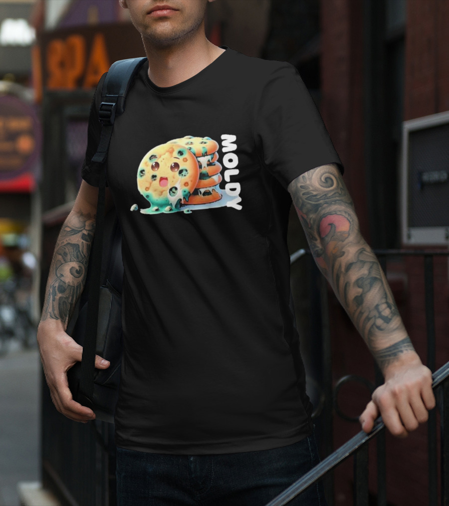 Moldy Cookies Stack With Cute Melting Face T-Shirt
