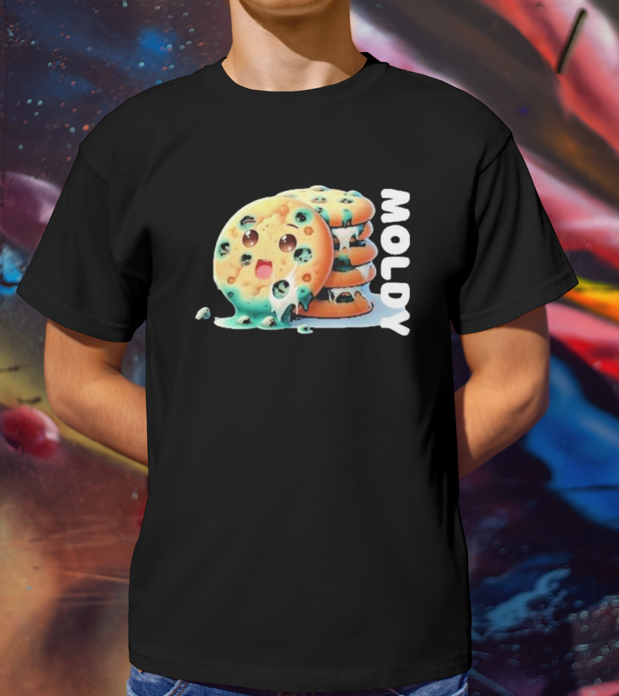 Moldy Cookies Stack With Cute Melting Face T-Shirt