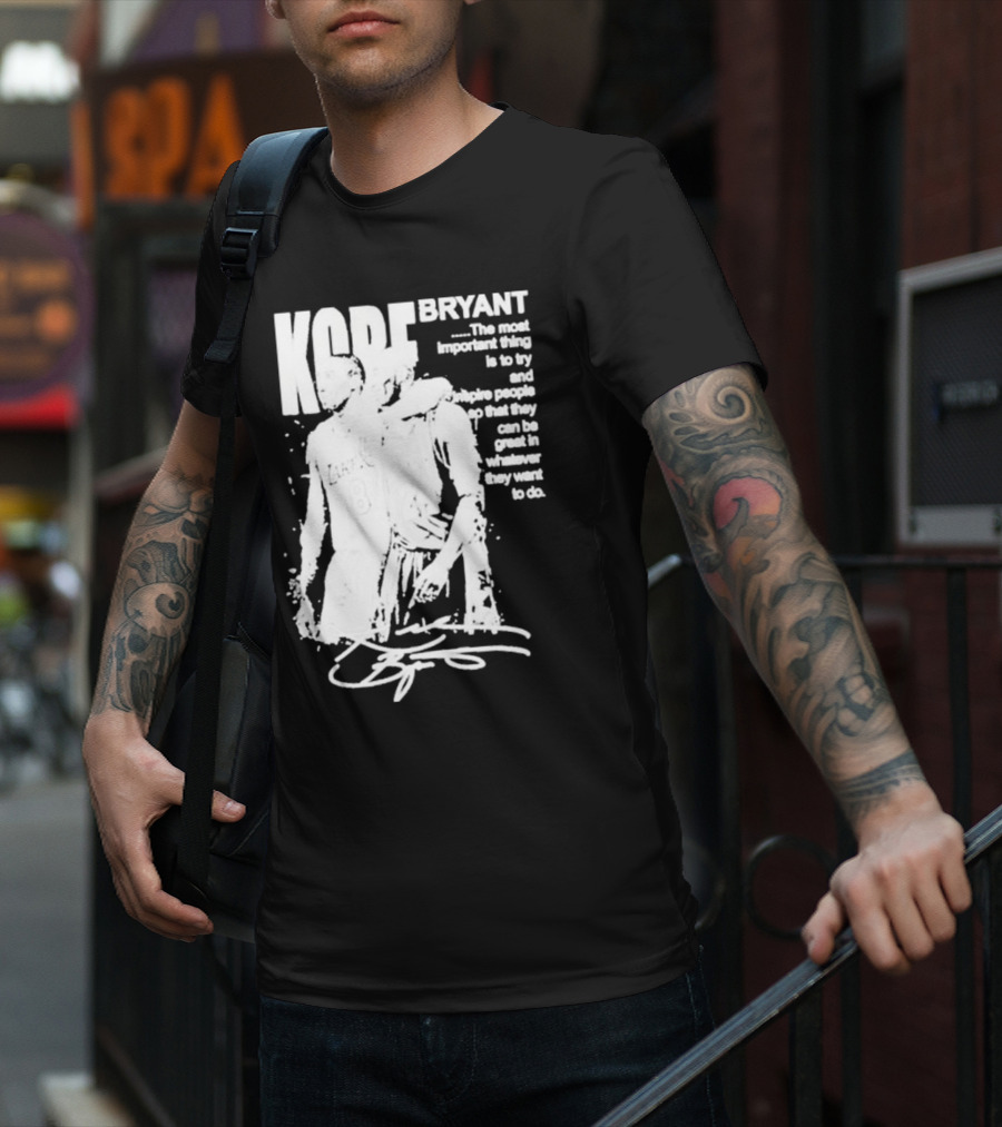 Kobe Bryant Los Angeles Lakers Signature Inspirational Message T-Shirt