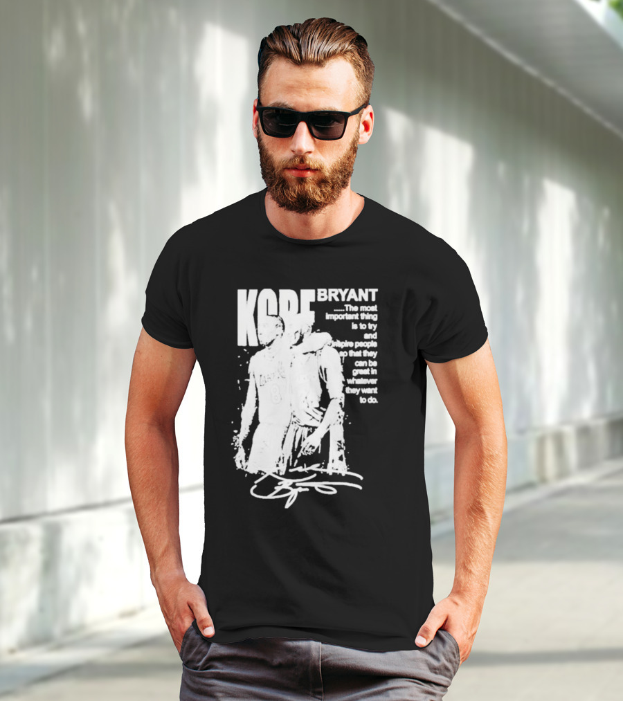 Kobe Bryant Los Angeles Lakers Signature Inspirational Message T-Shirt