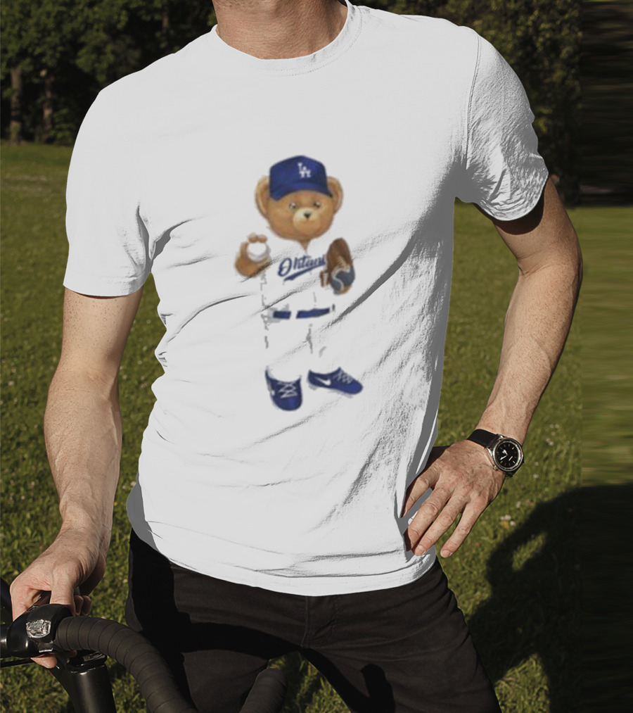 LA Angels Shohei Ohtani Showtime Bear Dodgers Hat Baseball Glove T-Shirt