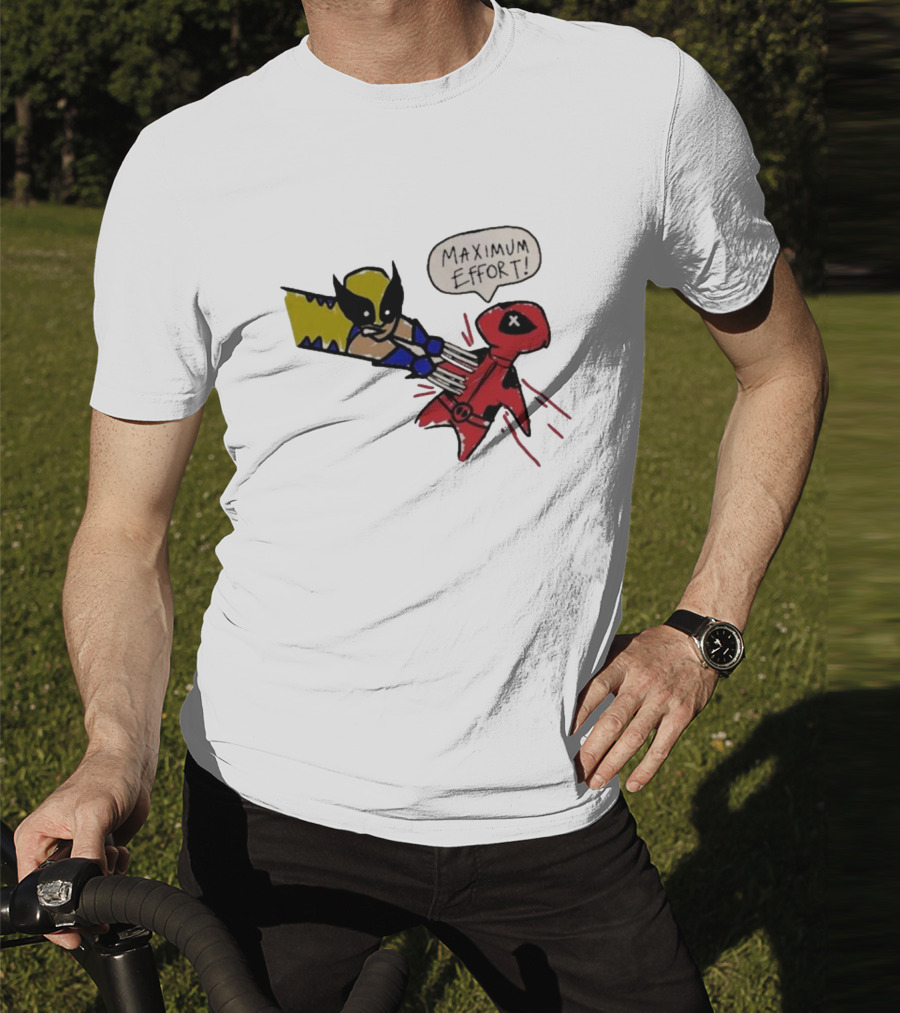 Maximum Effort Deadpool Stabbed By Wolverine T-Shirt