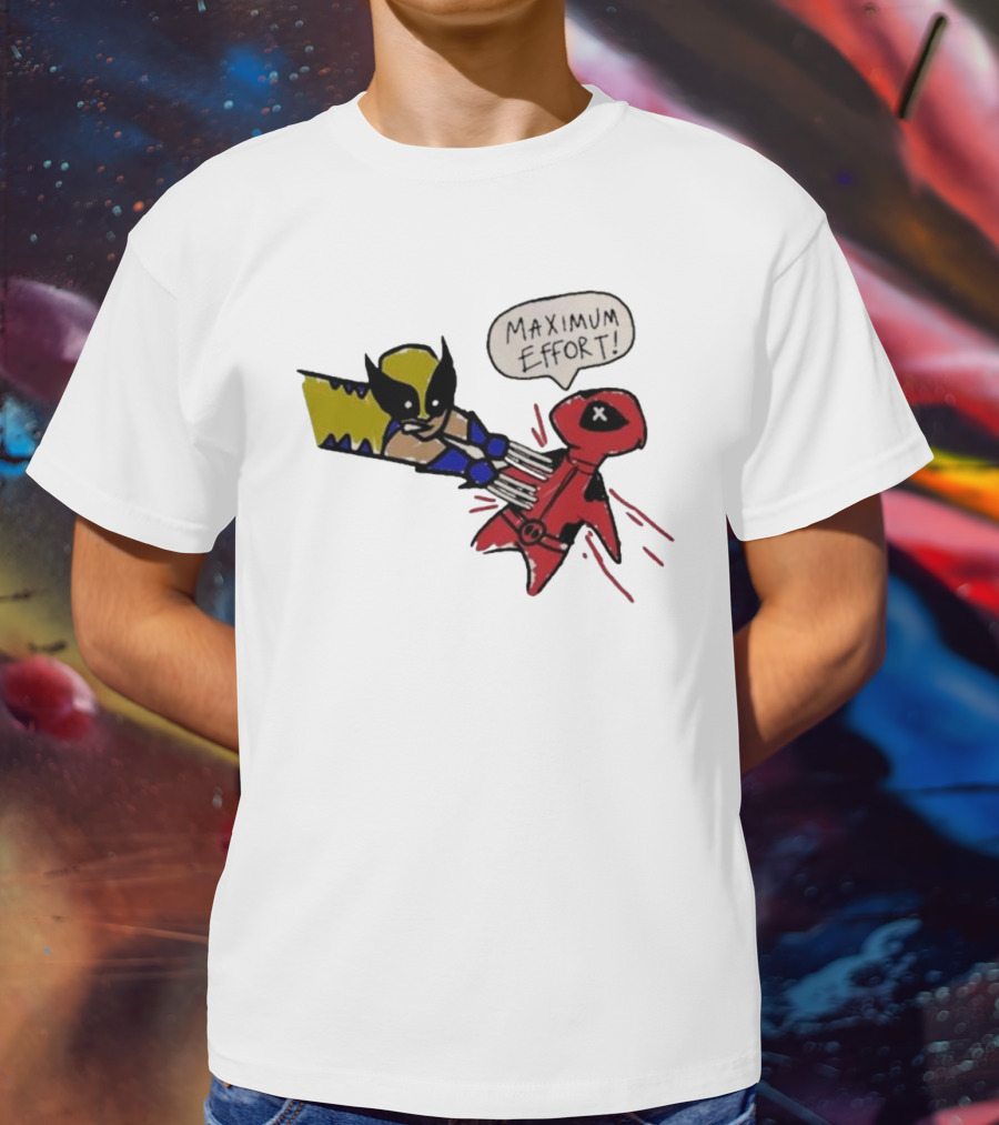 Maximum Effort Deadpool Stabbed By Wolverine T-Shirt