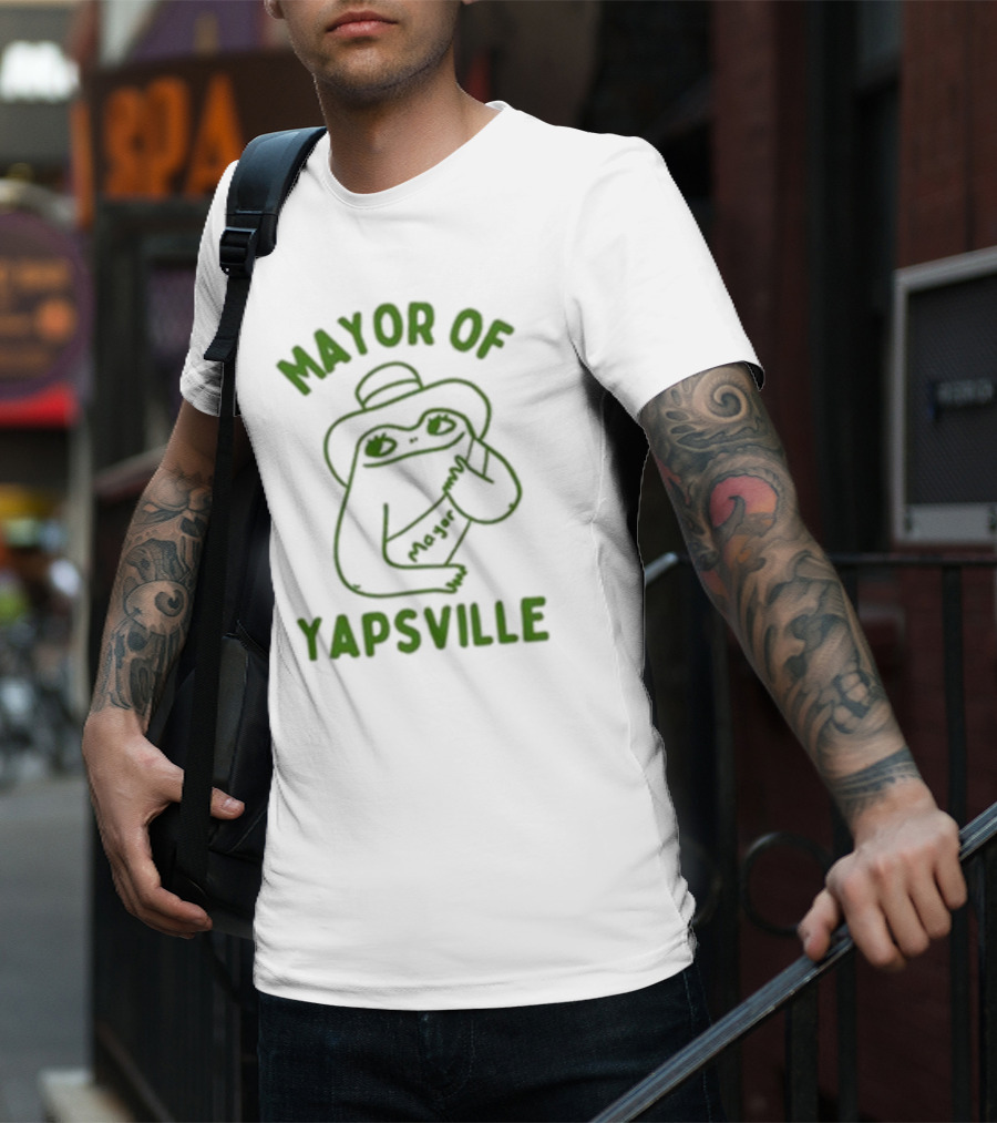 Mayor Of Yapville Frog Drawing T-Shirt