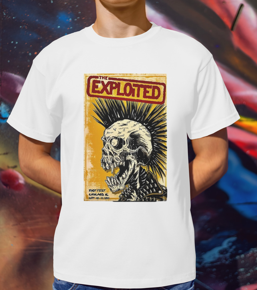 The Exploited Skull Riot Fest Chicago IL Sept 20-22 T-Shirt