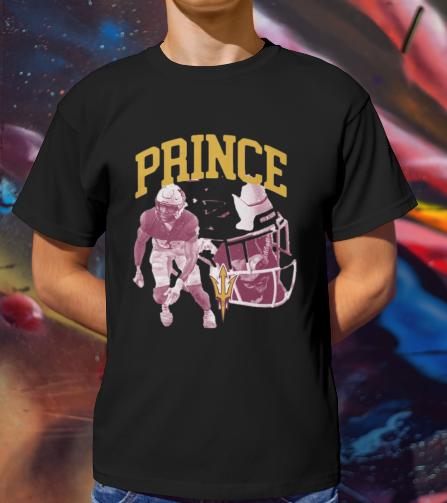PRINCE Dorbah Arizona State Sun Devils Football Player Action And Helmet T-Shirt