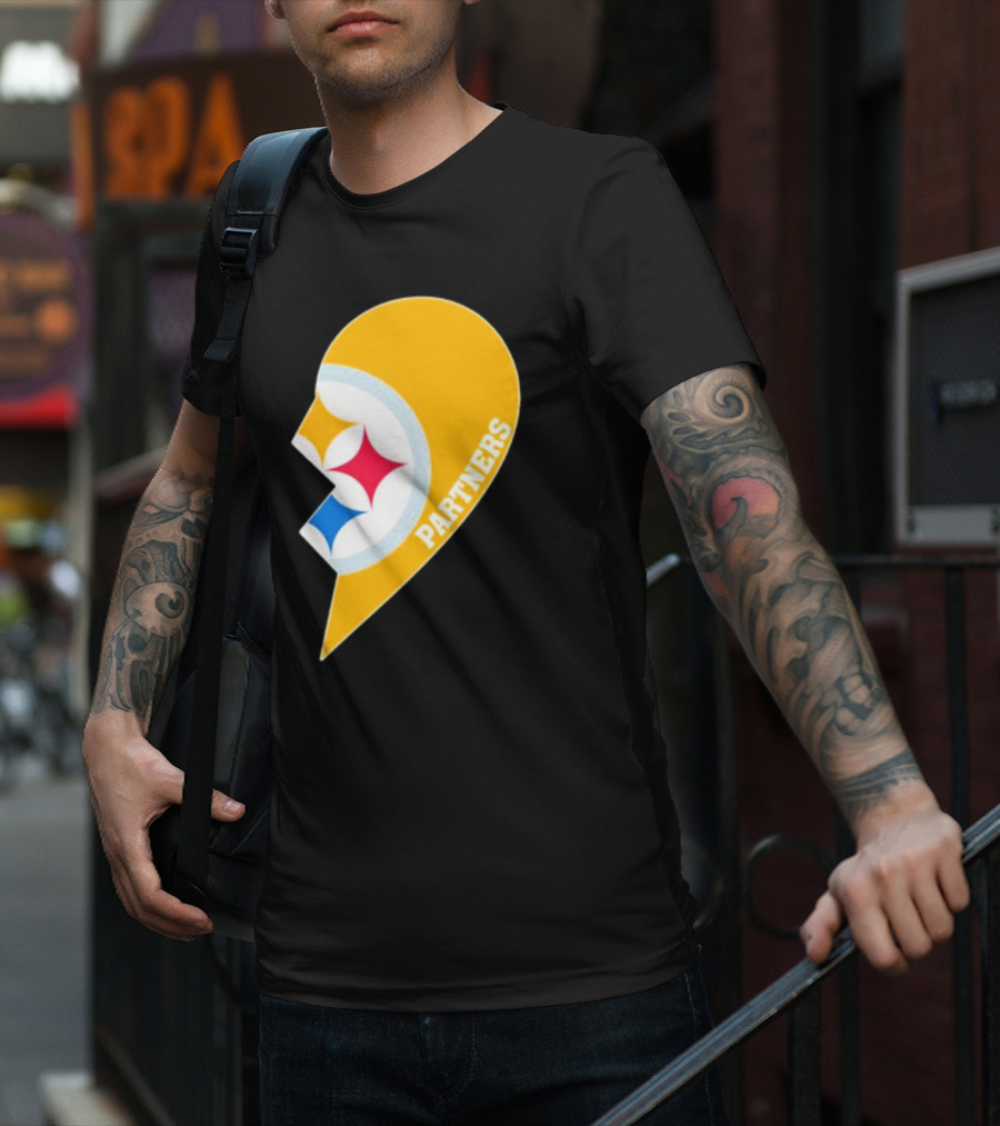 Steelers Partners Half Heart Logo Emblem T-Shirt