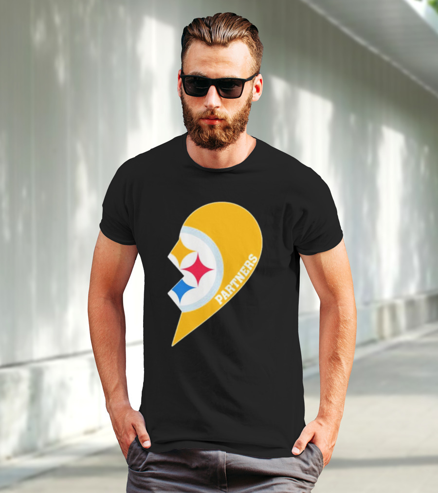 Steelers Partners Half Heart Logo Emblem T-Shirt