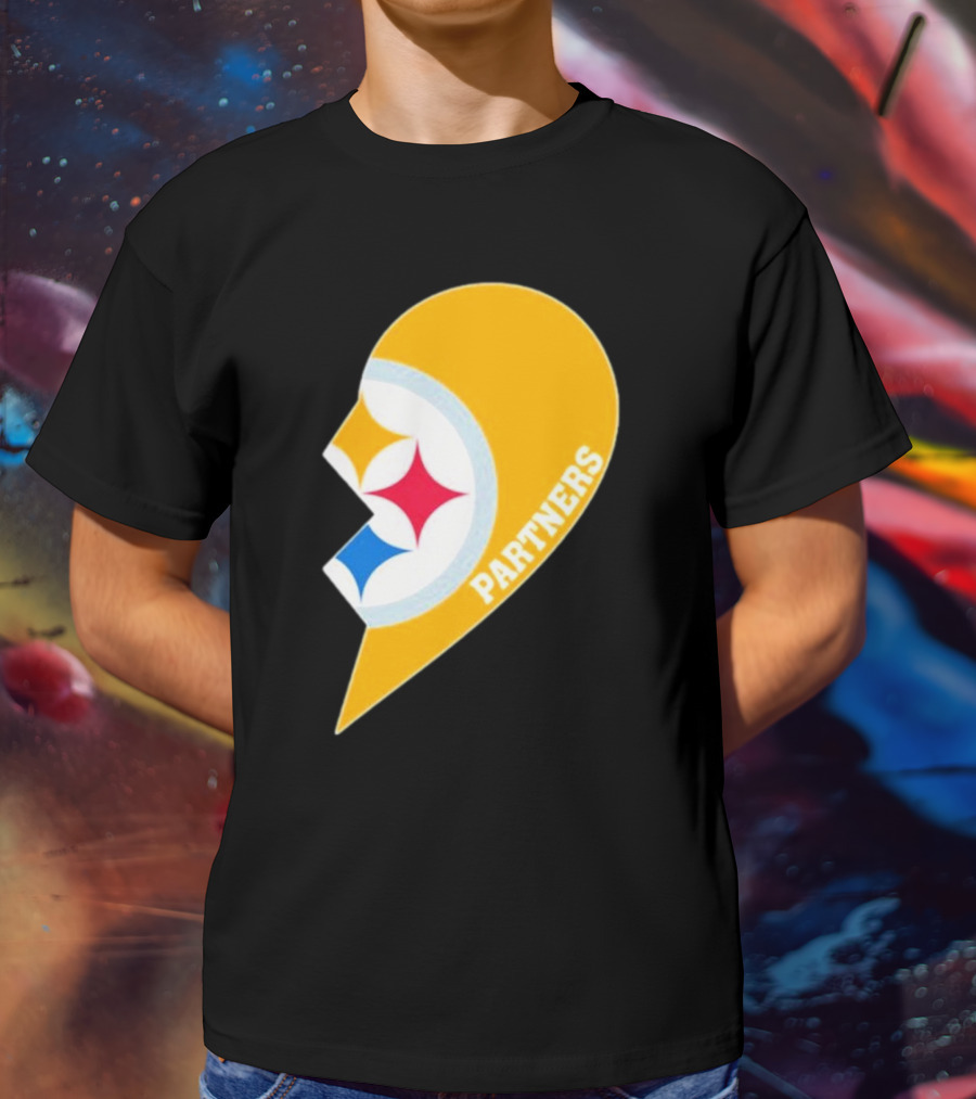 Steelers Partners Half Heart Logo Emblem T-Shirt