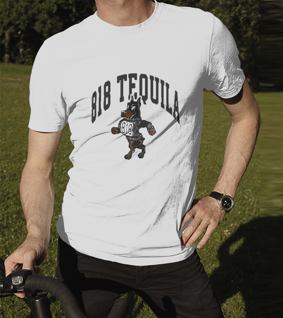 818 Tequila Team Pyro's Playbook Animated Dog Mascot T-Shirt