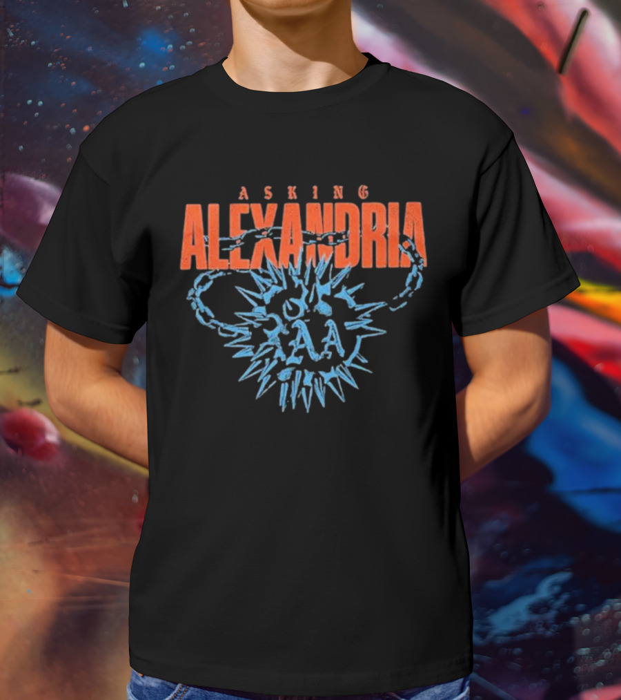 ASKING ALEXANDRIA BLUE FLAIL AND CHAIN T-Shirt