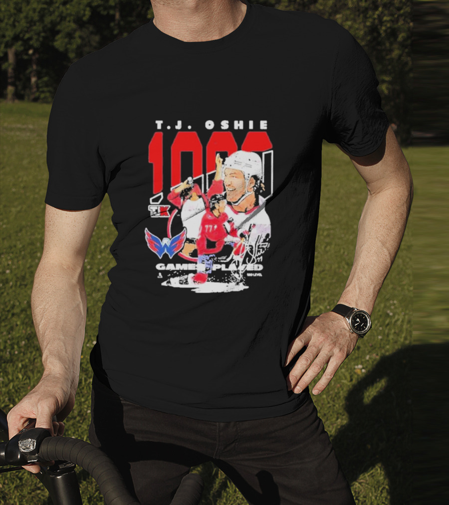 T.J. Oshie 1000 Games Played Washington Capitals TJ1k T-Shirt
