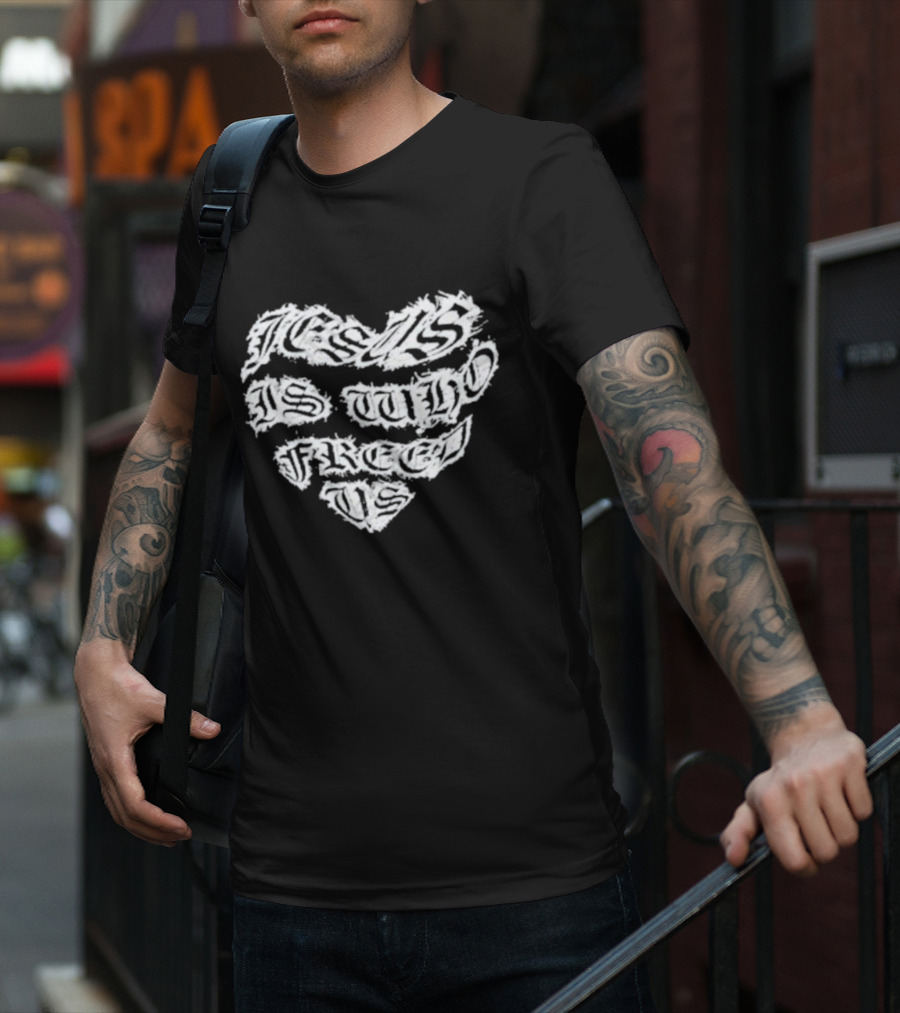 Kai Cenat Wearing Jesus Is Who Freed Us Heavens Fallen Angels Do You Know Jesus T-Shirt