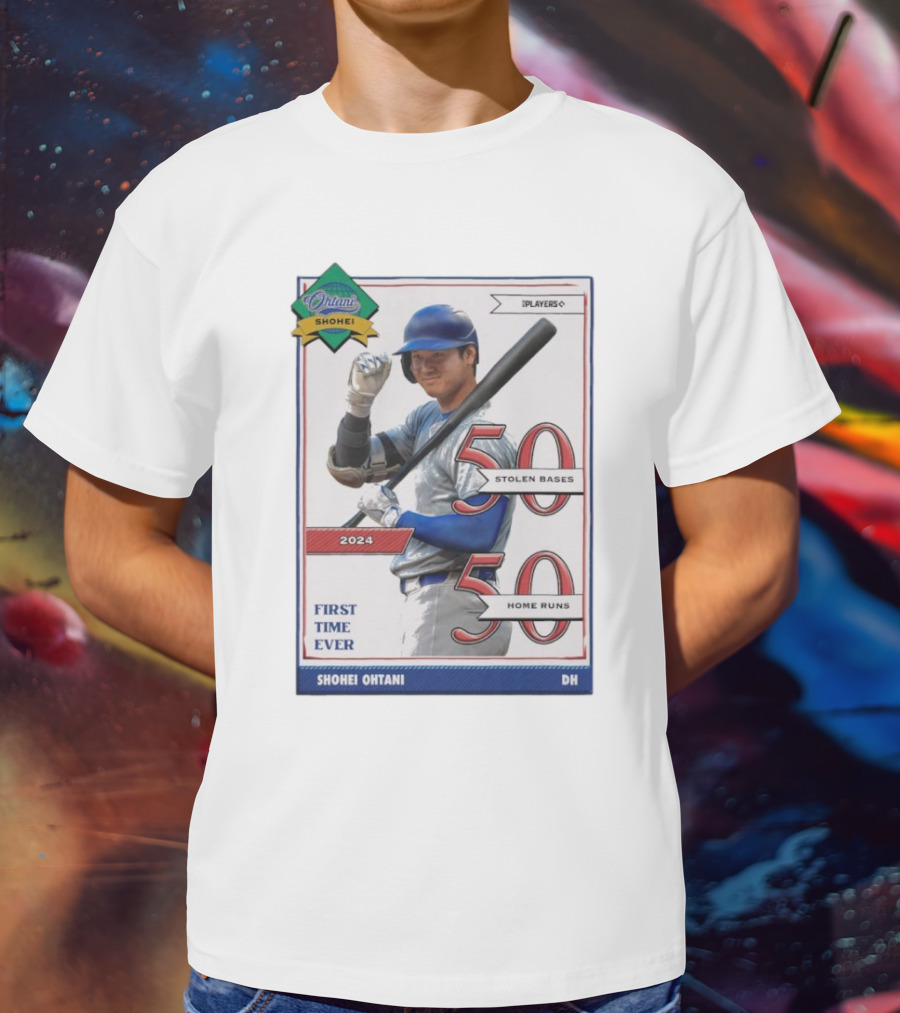 Shohei Ohtani 50 Stolen Bases 50 Home Runs First Time Ever T-Shirt