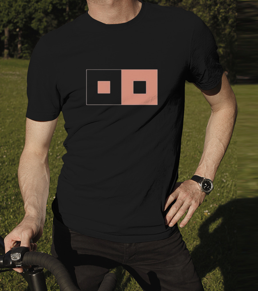 Sable Inverse Squares Minimalist Geometric T-Shirt