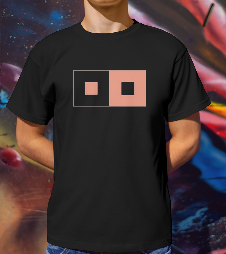 Sable Inverse Squares Minimalist Geometric T-Shirt