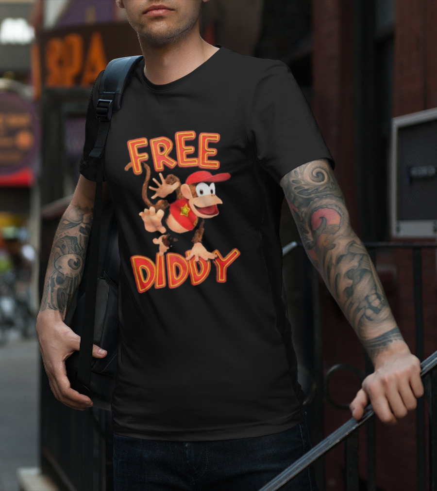 Shithead Steve Free Diddy Kong Nintendo T-Shirt