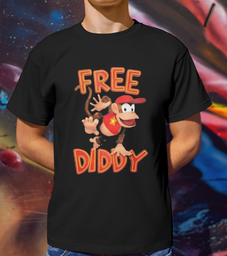 Shithead Steve Free Diddy Kong Nintendo T-Shirt