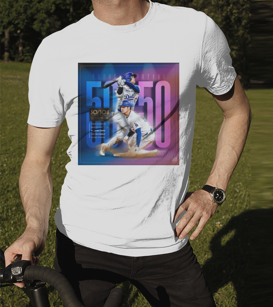 Shohei Ohtani 50/50 First Player MLB History 50 Home Runs And Steals Dodgers T-Shirt