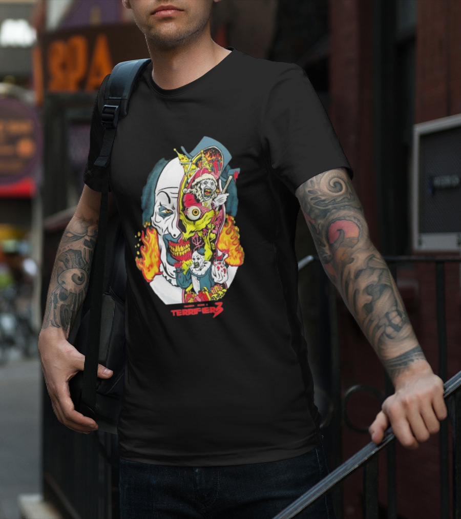 Terrifier 3 Terror Threads Season Of Slaughter Clown Horror T-Shirt